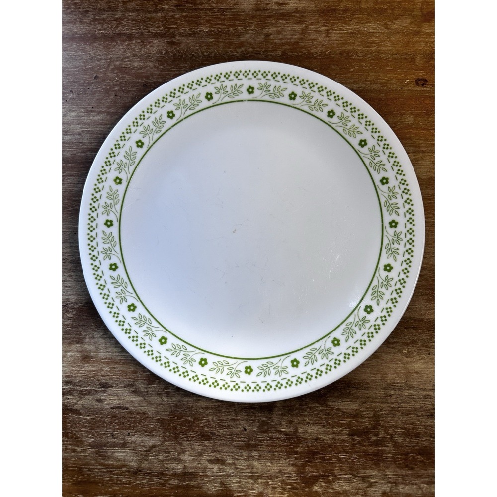 Vintage Corelle by Corning Green HONEYDEW 10¼" Dinner Plate Floral DISCONTINUED